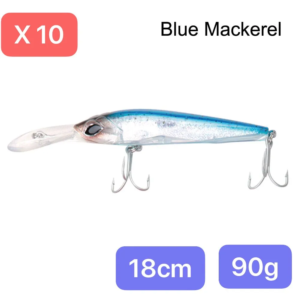 10 x Z-EEG Deep-Diving Hard Body Tuna Lures Fishing Tackle