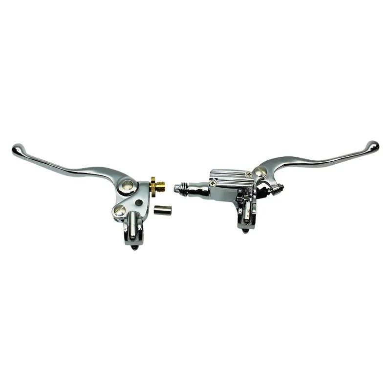1" Vintage Handlebar Control Kit with Master Cylinder & Clutch (Chrome)Harley and Custom Motorcycle