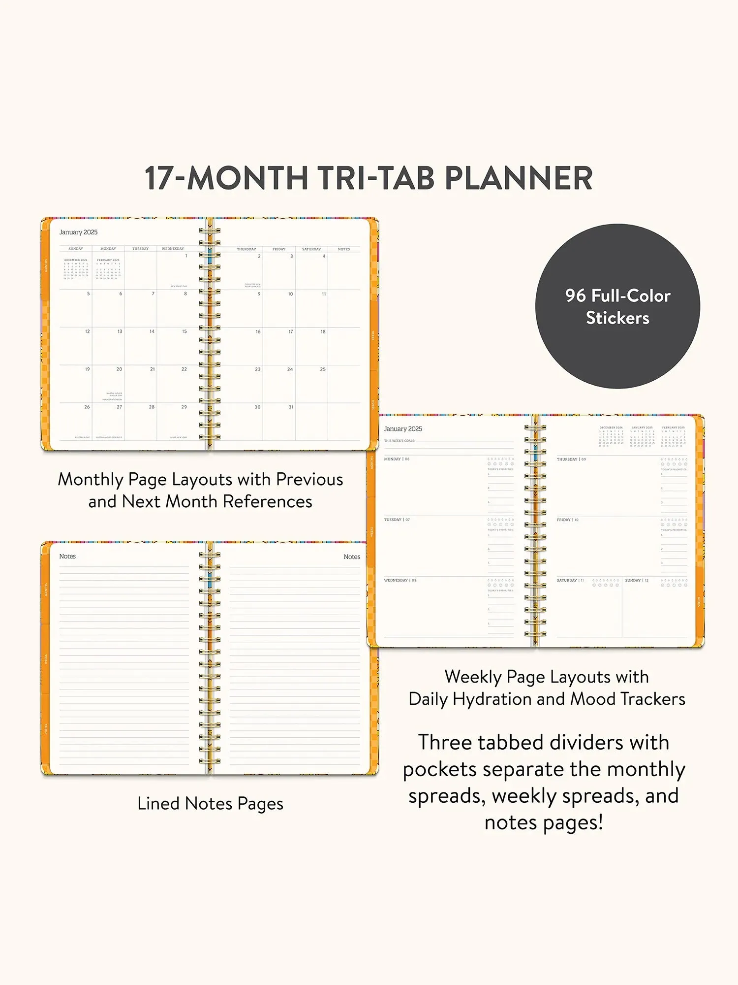 2025 Good Times Tri-Tab Planner