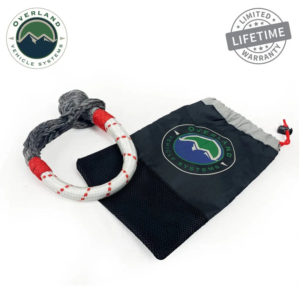 23 Inch Soft Shackle 7/16 Inch Diameter Soft Shackle Recovery 41,000 lbs With Loop and Abrassive Sleeve With Storage Bag Overland Vehicle Systems