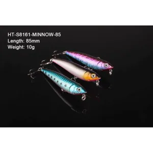 3 x Quality Minnow Lure Fishing Tackle 8.5cm