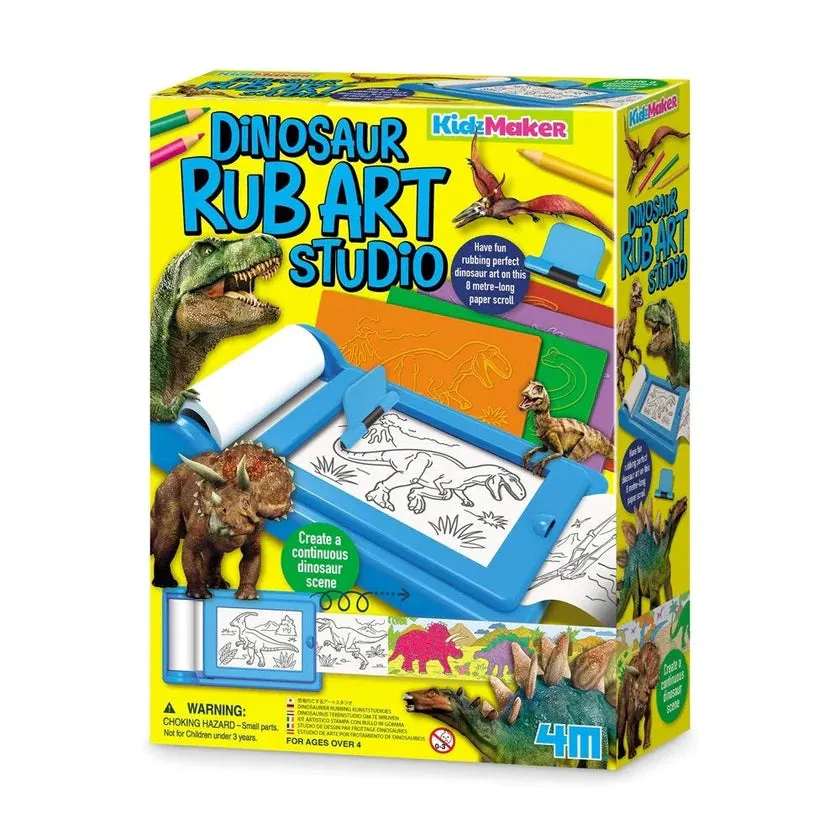 4M | Kidzmaker | Dinosaur Rub Art Studio