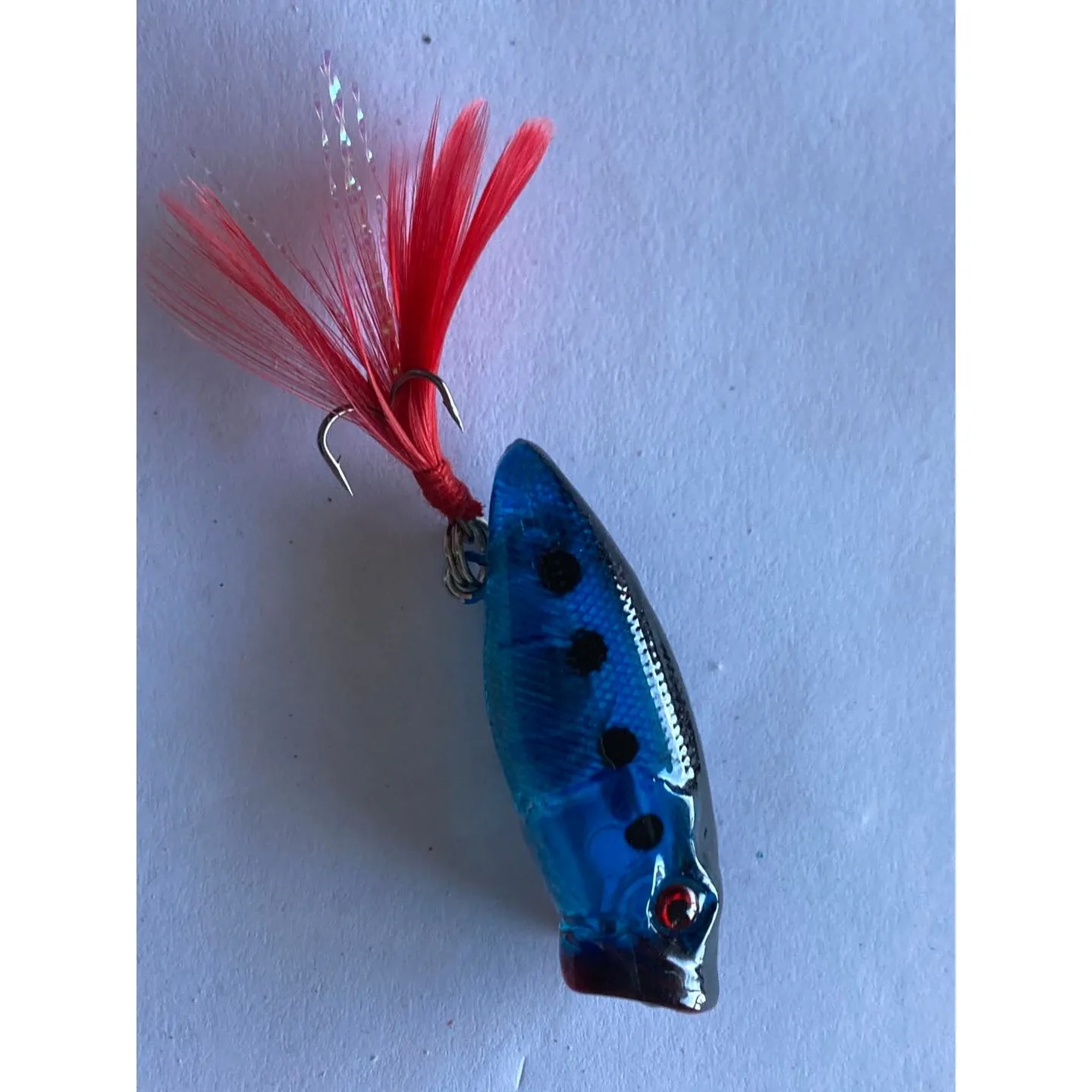 5 X Transparent Small Size Popper Lures Fishing Tackle