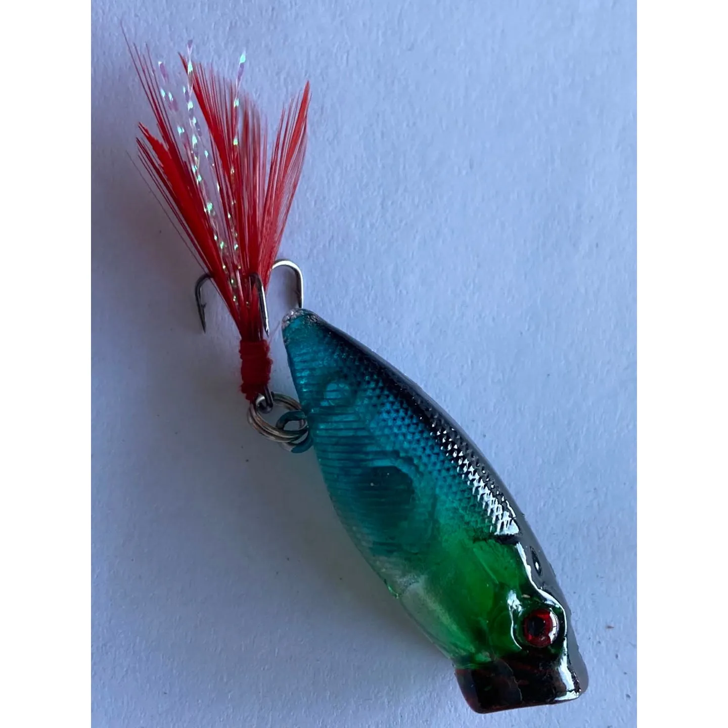 5 X Transparent Small Size Popper Lures Fishing Tackle