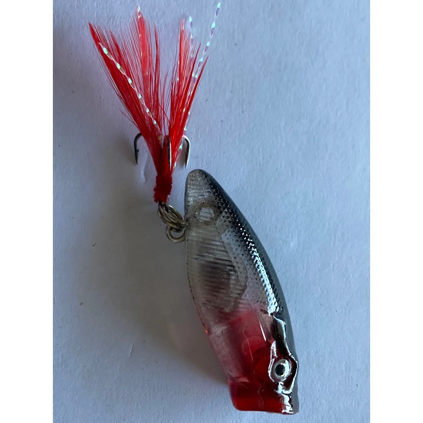 5 X Transparent Small Size Popper Lures Fishing Tackle