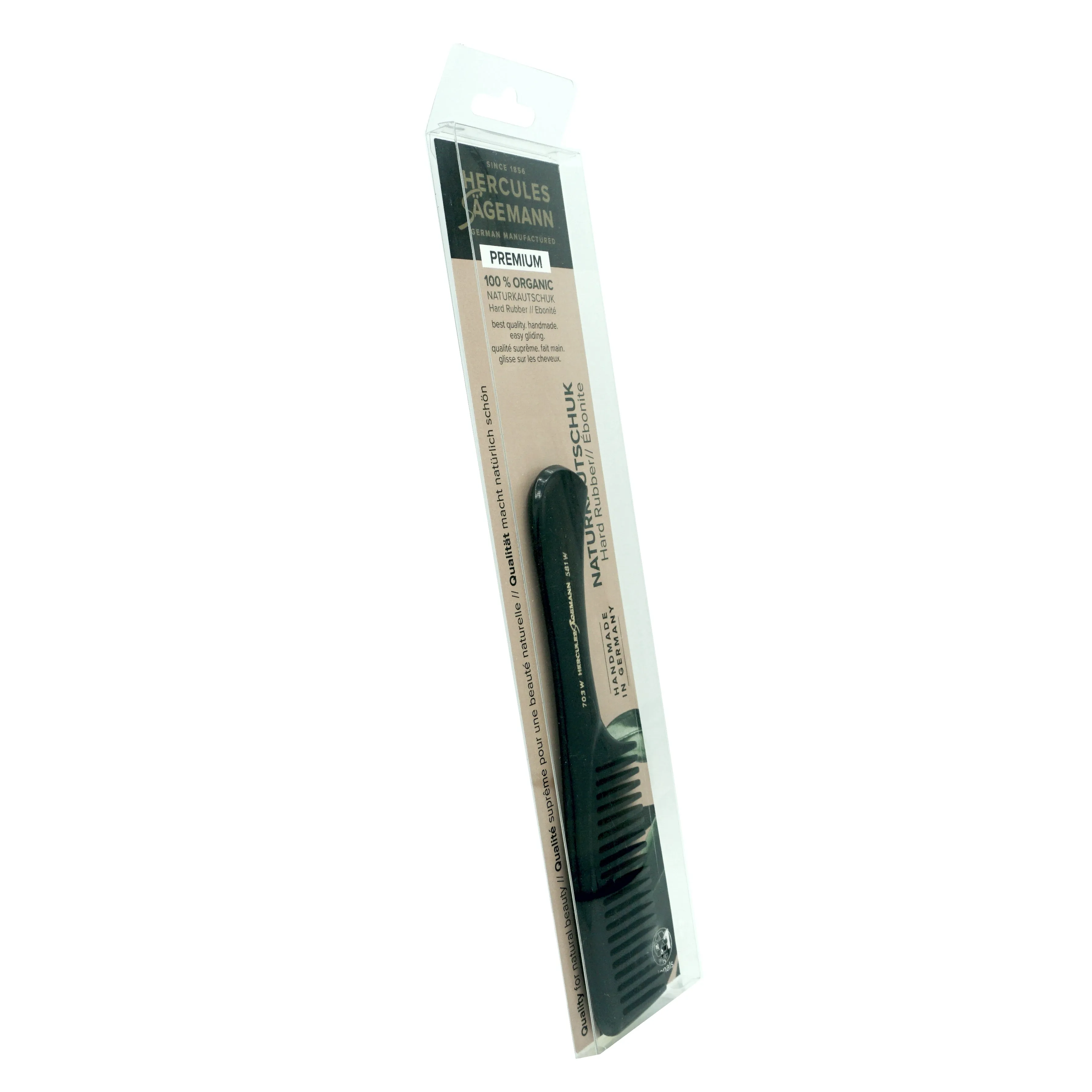 7in Course Tooth Handle Comb, Hercules Sagemann 703W