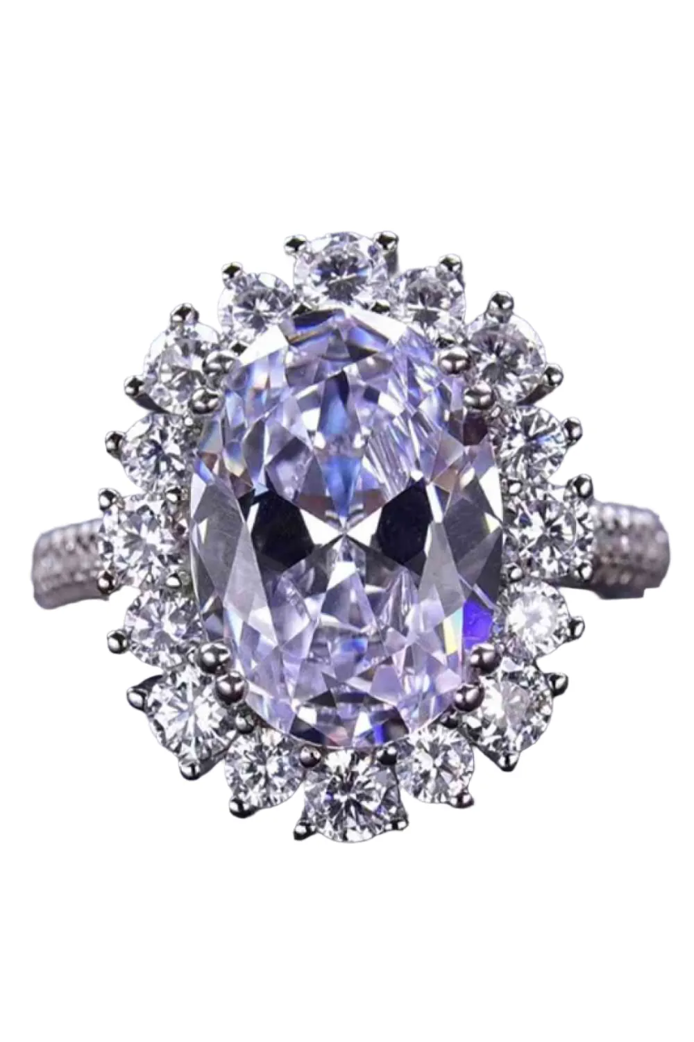 8 Carat Oval Moissanite Ring