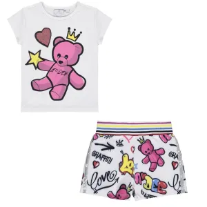 A DEE - Leanne Teddy Short Set - White