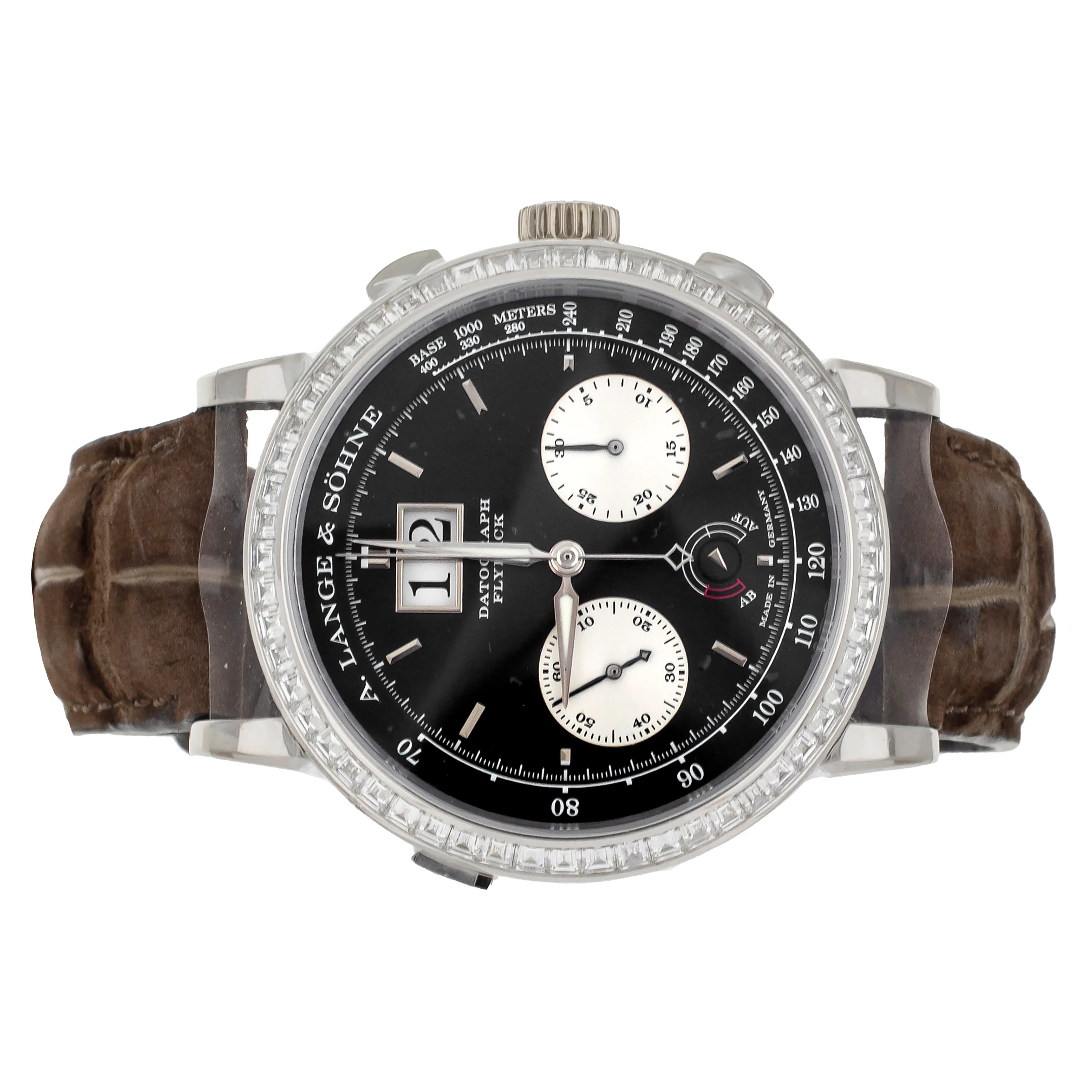 A. Lange & Sohne Datograph Up/Down DIamond Set Platinum 41mm 405.835F Full Set