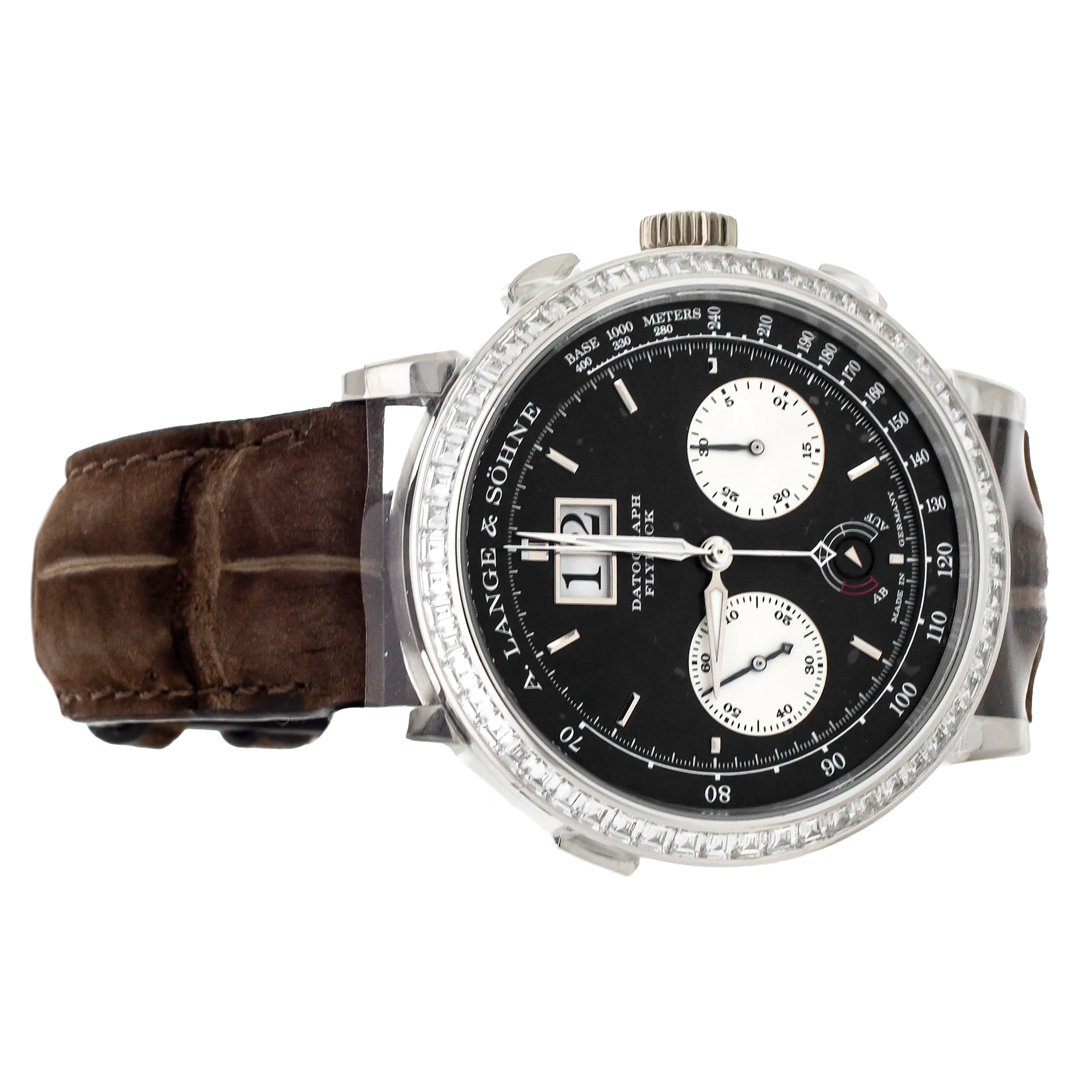 A. Lange & Sohne Datograph Up/Down DIamond Set Platinum 41mm 405.835F Full Set