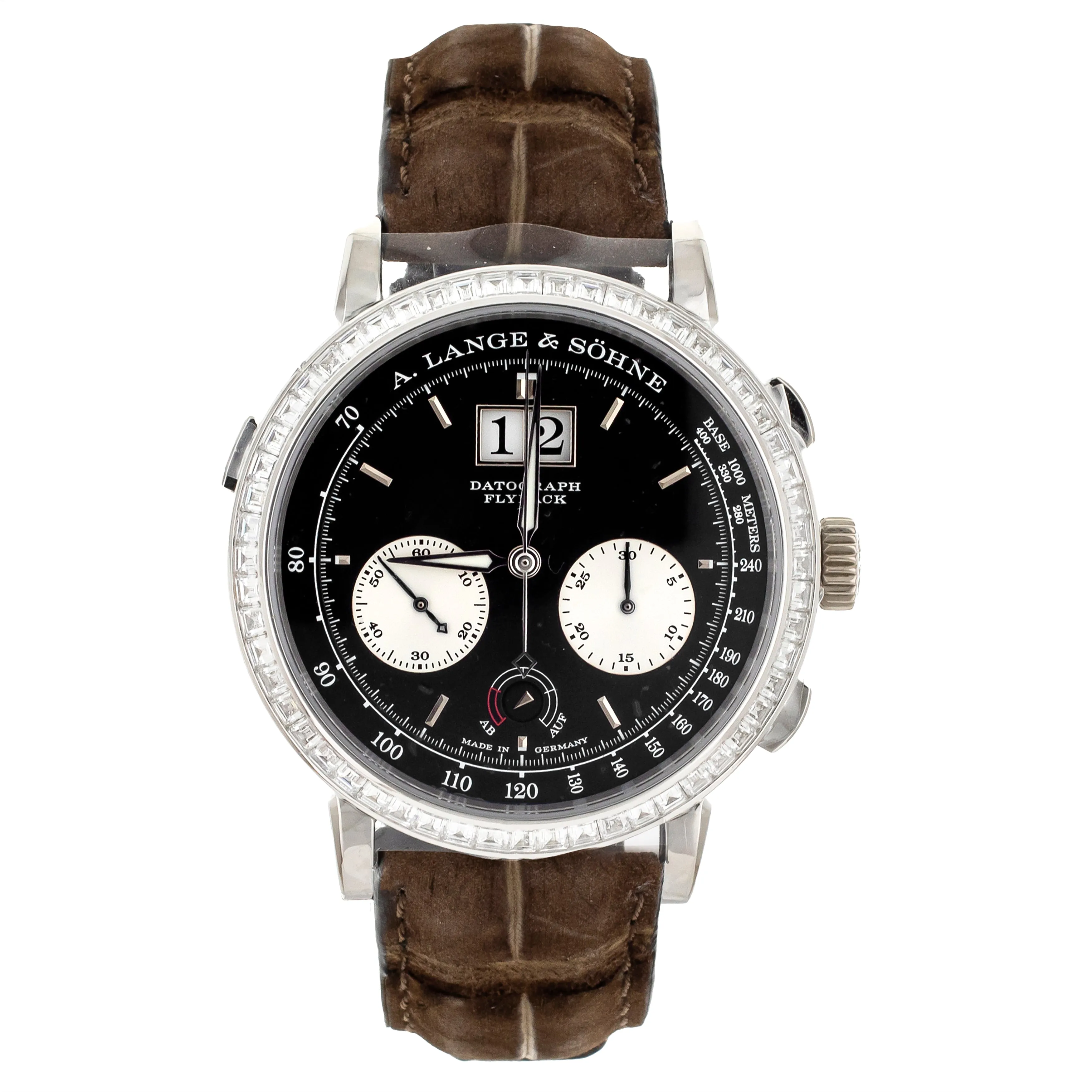A. Lange & Sohne Datograph Up/Down DIamond Set Platinum 41mm 405.835F Full Set