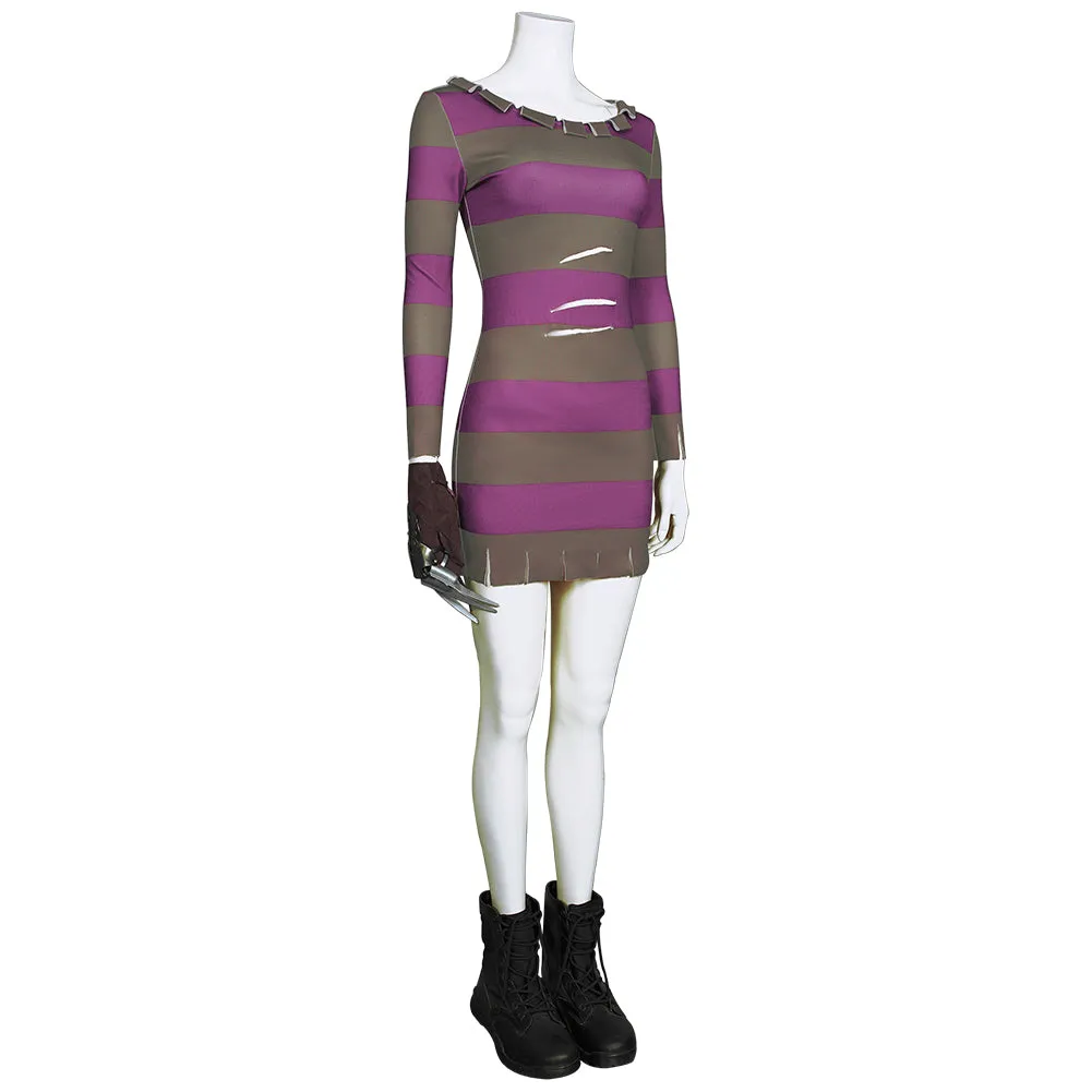 A Nightmare on Elm Street-Ghost Street Sexy Lady Dress Freddie Kruger Cosplay Costume