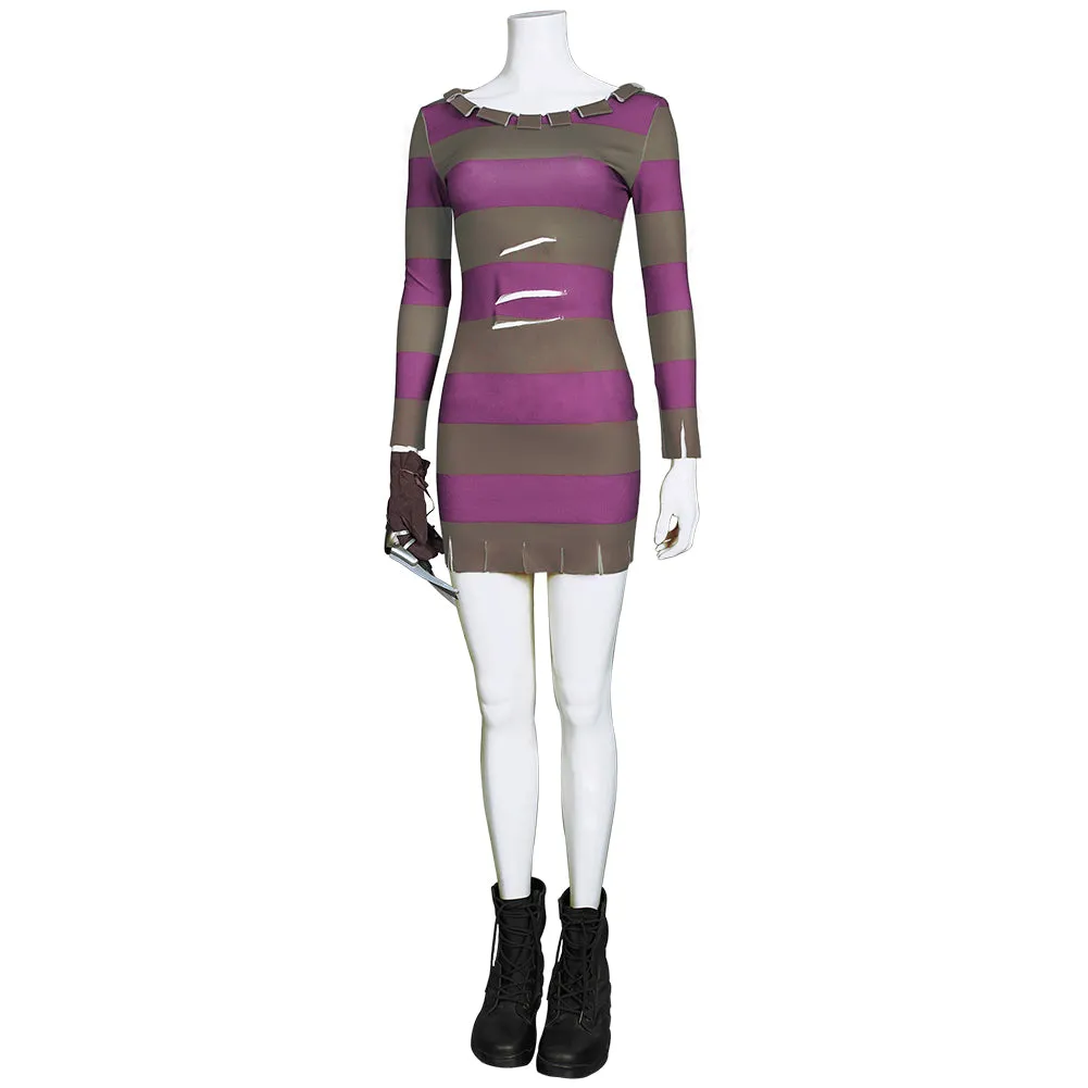 A Nightmare on Elm Street-Ghost Street Sexy Lady Dress Freddie Kruger Cosplay Costume