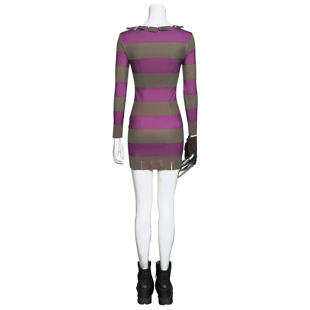 A Nightmare on Elm Street-Ghost Street Sexy Lady Dress Freddie Kruger Cosplay Costume