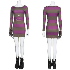 A Nightmare on Elm Street-Ghost Street Sexy Lady Dress Freddie Kruger Cosplay Costume