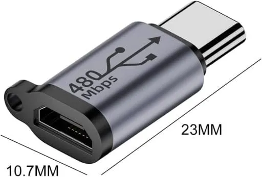 Adapter Kabla Micro USB do USB-C - 480Mbps 18W v1