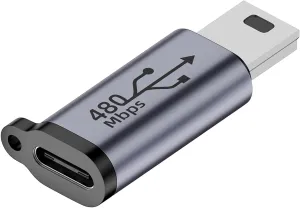 Adapter Kabla USB-C do Mini USB - 480Mbps 18W v5