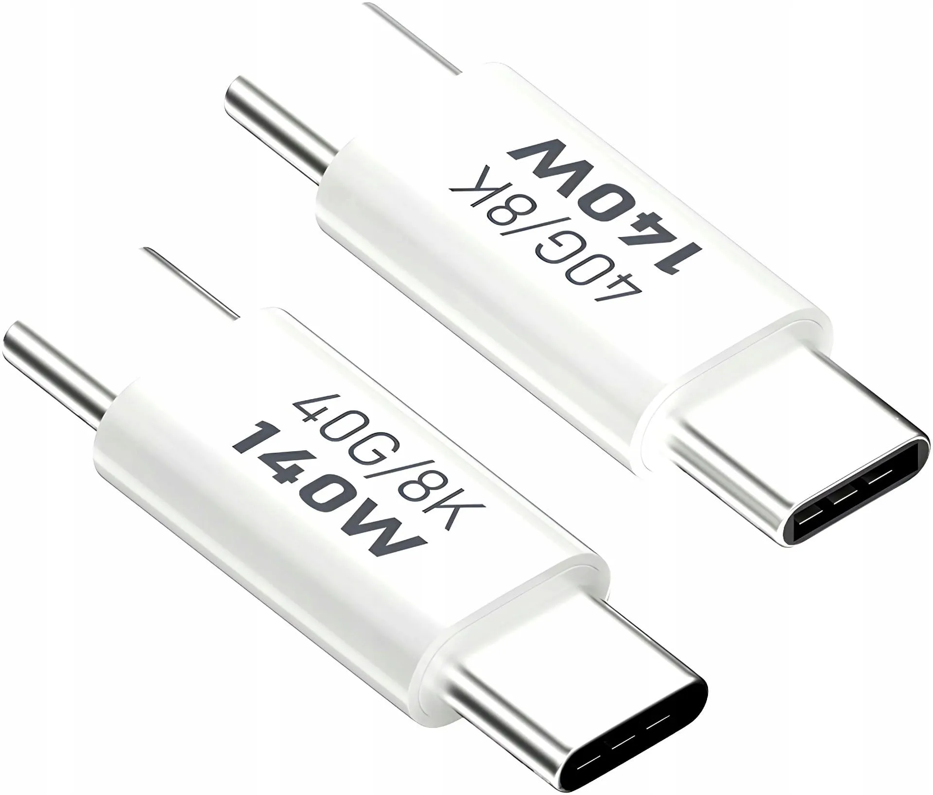 Adapter Kątowy Phoneo® - Żeńskie USB-C do Męskie USB-C - 40GBPS/8K 140W - Biały W6