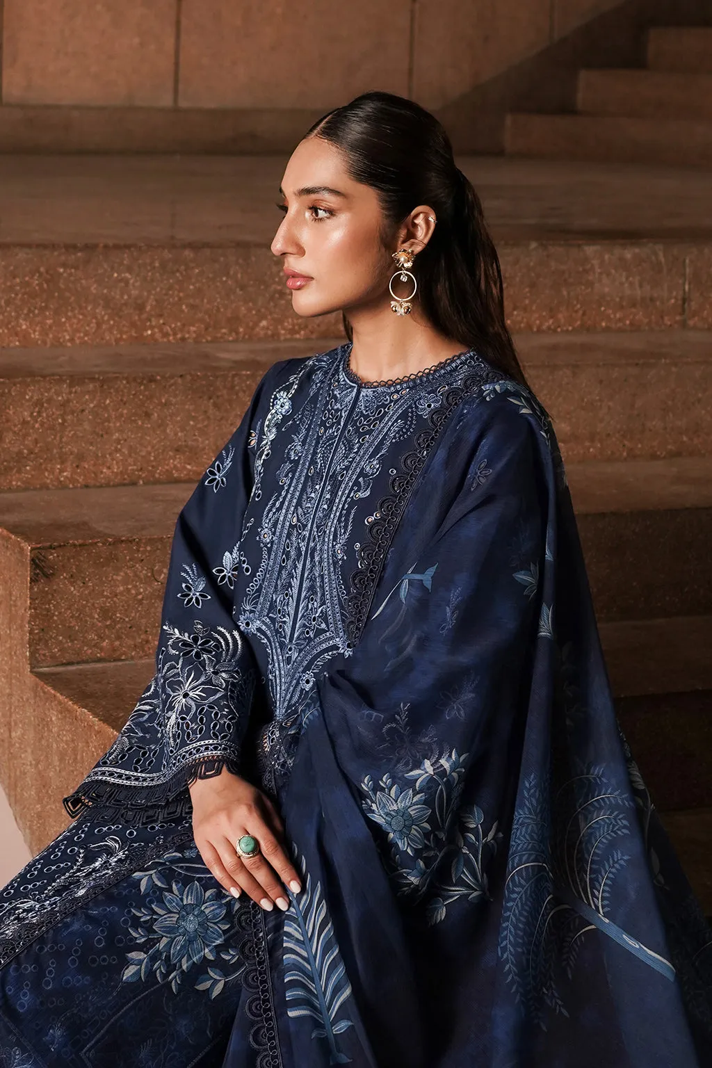 AFROZEH | Chikankari Lawn '24 | Capri