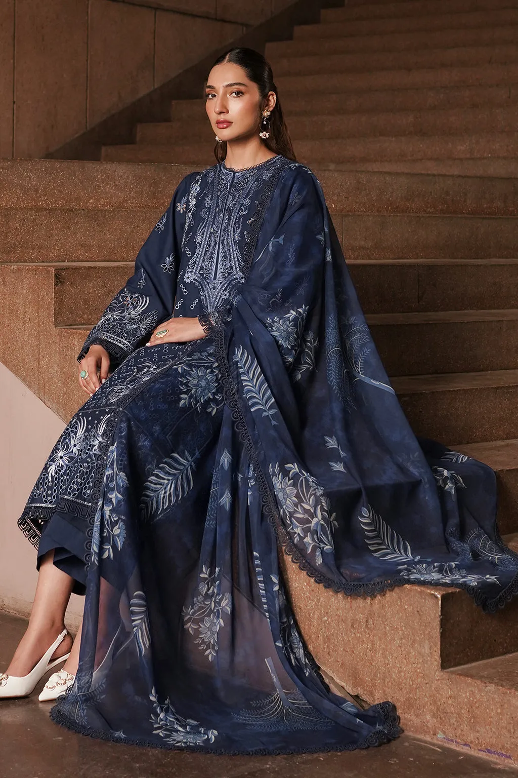 AFROZEH | Chikankari Lawn '24 | Capri