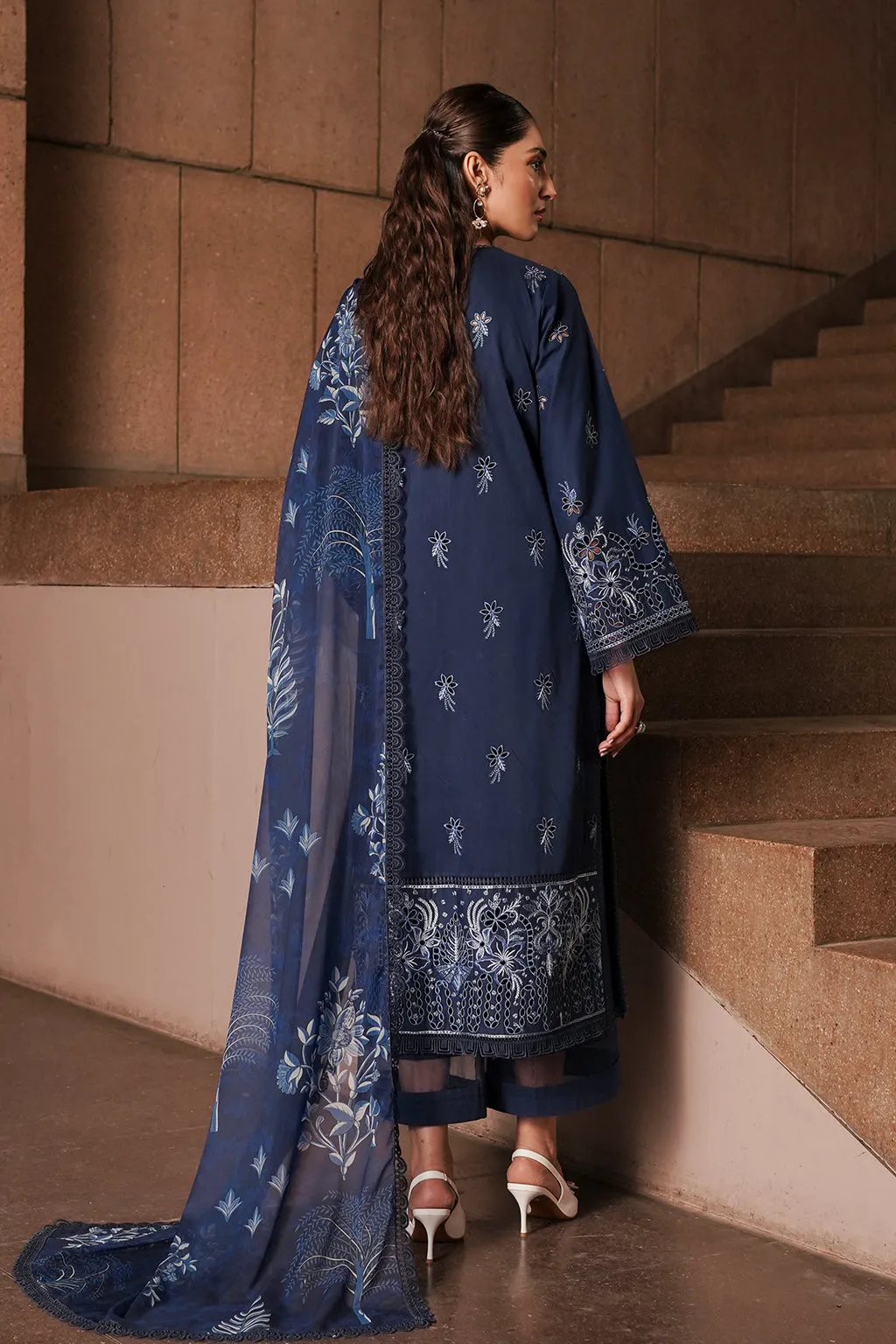 AFROZEH | Chikankari Lawn '24 | Capri