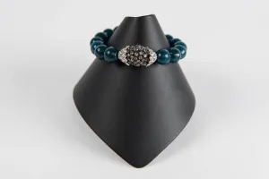 Agate with rock crystal bead