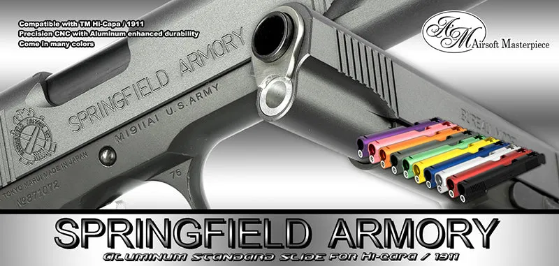 Airsoft Masterpiece Springfield Standard Slide for Hi-CAPA / 1911 (Red)