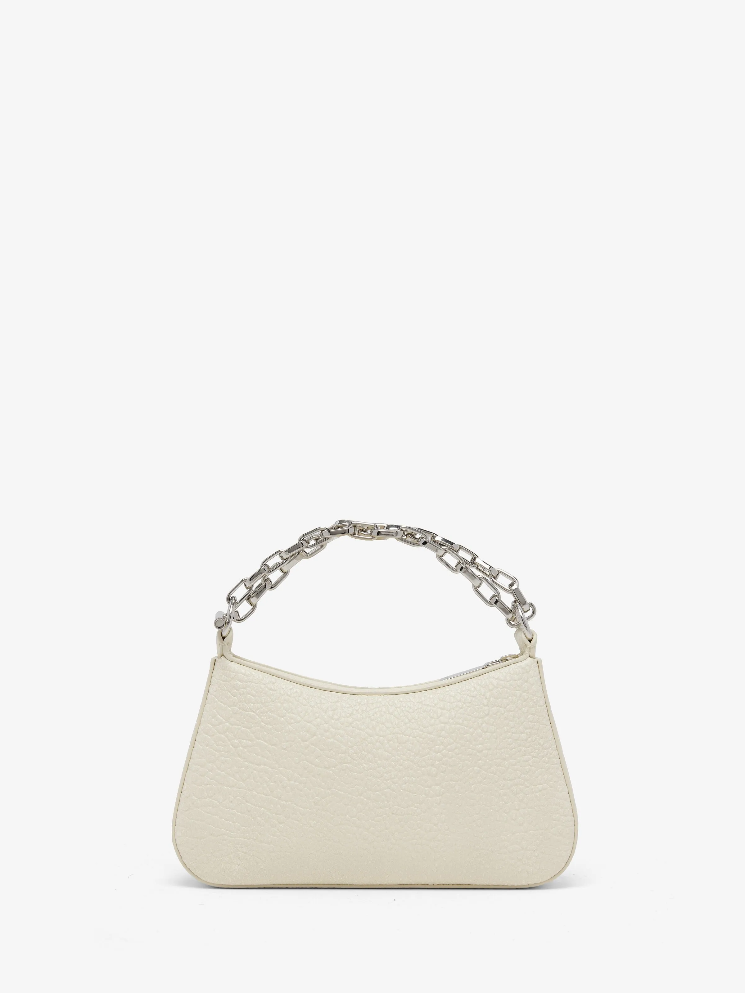 Alexander McQueen T-Bar Mini Pouch Bag in Cream/Silver