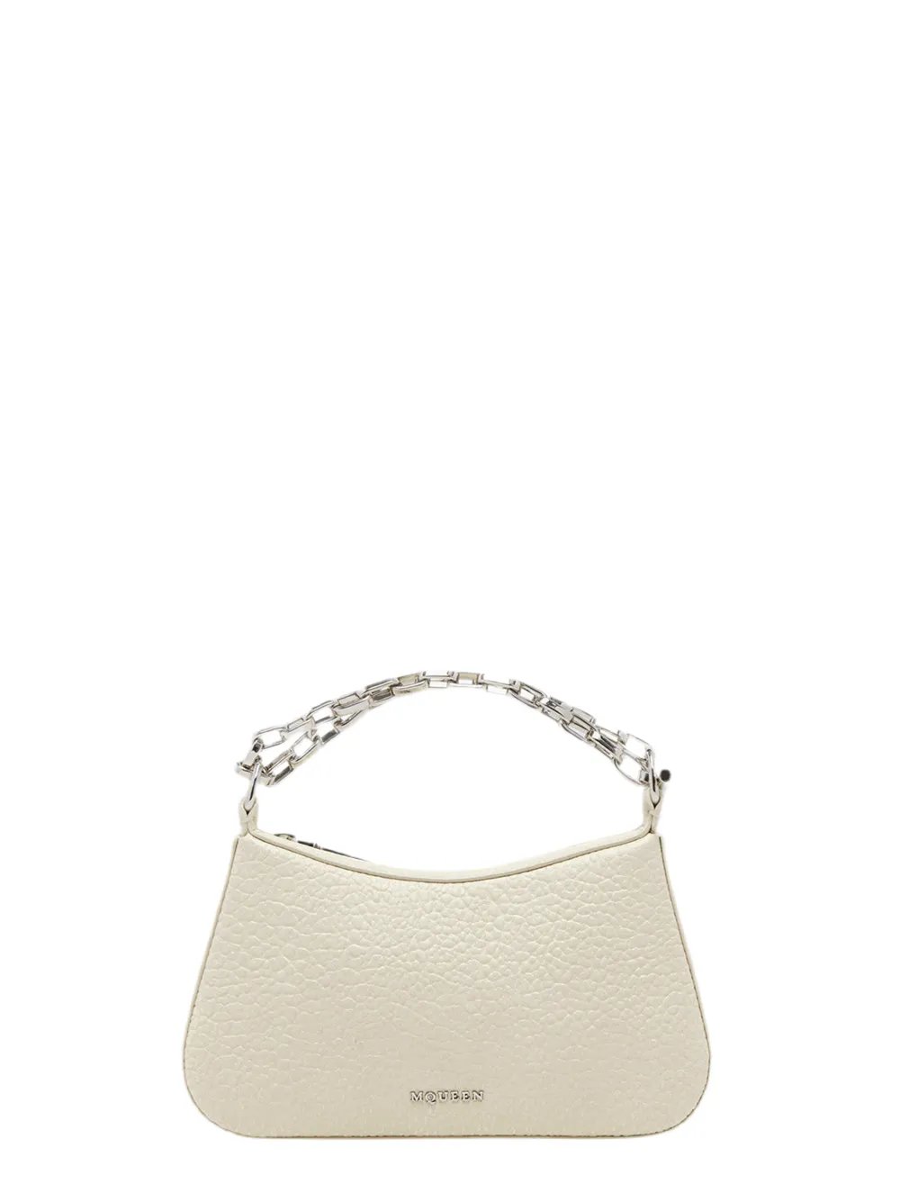 Alexander McQueen T-Bar Mini Pouch Bag in Cream/Silver