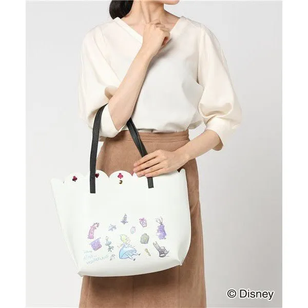 Alice in Wonderland Ivory and Morning Dawn Tote