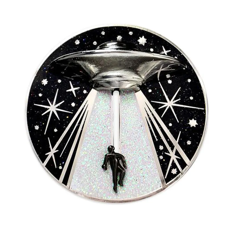 Alien Abduction Jumbo Action Pin