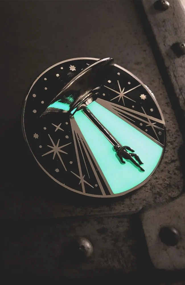 Alien Abduction Jumbo Action Pin