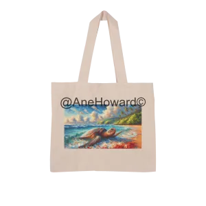 Aloha Sea Turtle Large Organic Tote Bag
