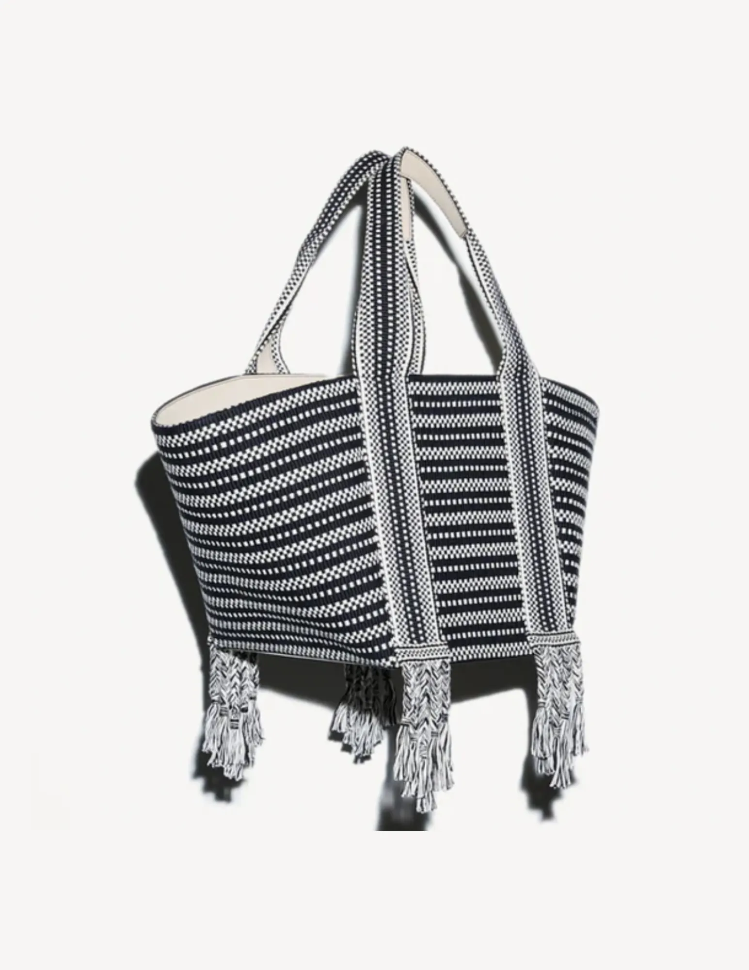 Amambaih Chulo Large Tote in Black & Ivory