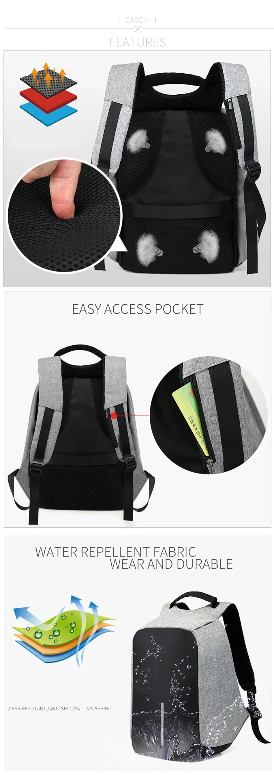 Anti-Theft Backpack