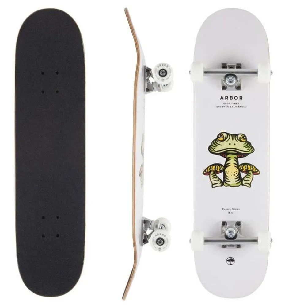 Arbor Whiskey Forage White Complete Skateboard - 8.0"