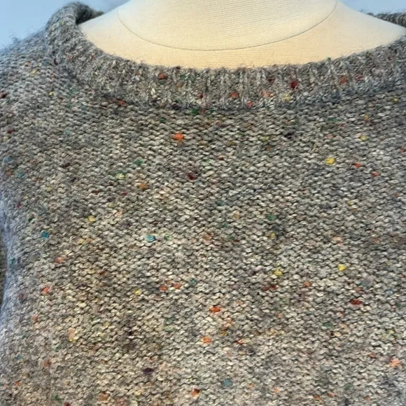 Aritzia Wilfred oversized confetti colour fleck crew neck drop sleeve sweater M