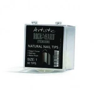 Artistic Rock Hard Xtentions Natural Nail Tips 50ct Size 5