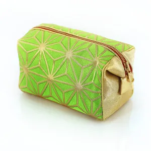Asanoha Kimono Travel / Make-up Bag | Upcycled Kimono Obi Silk