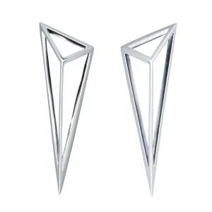 Asymmetric Oversized Pyramid Earrings
