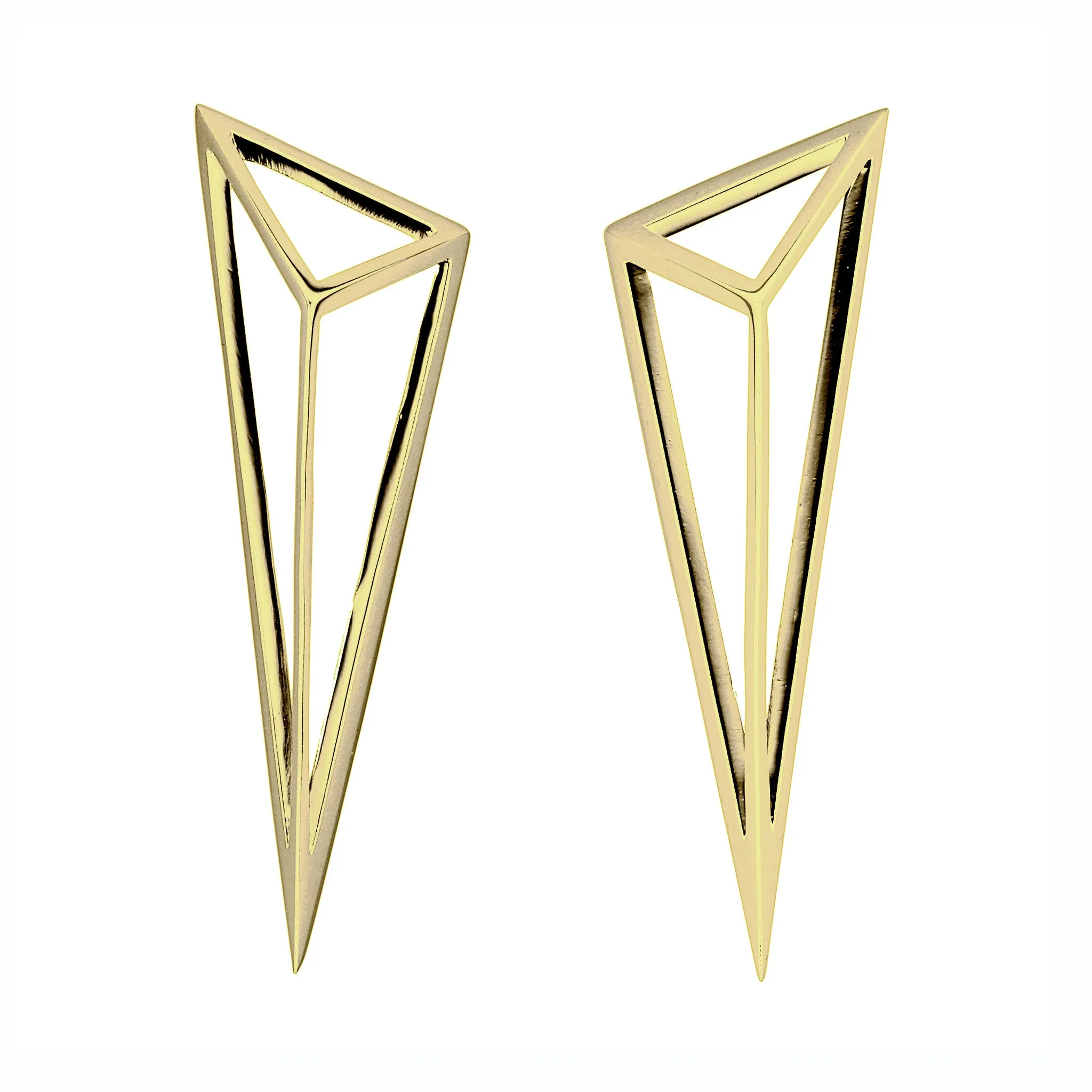 Asymmetric Oversized Pyramid Earrings
