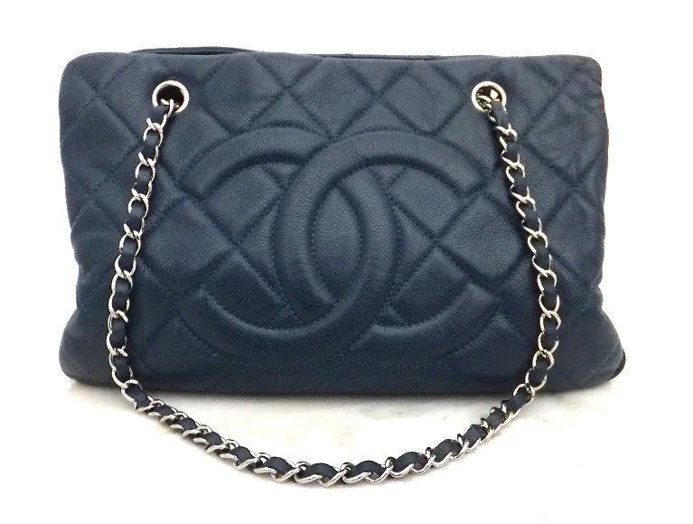 Authentic Chanel Blue Caviar Timeless Tote