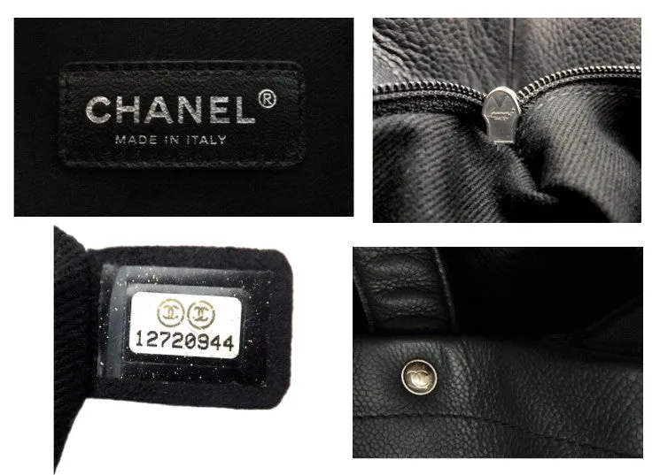 Authentic Chanel Caviar Black Jumbo GST Shopper Tote