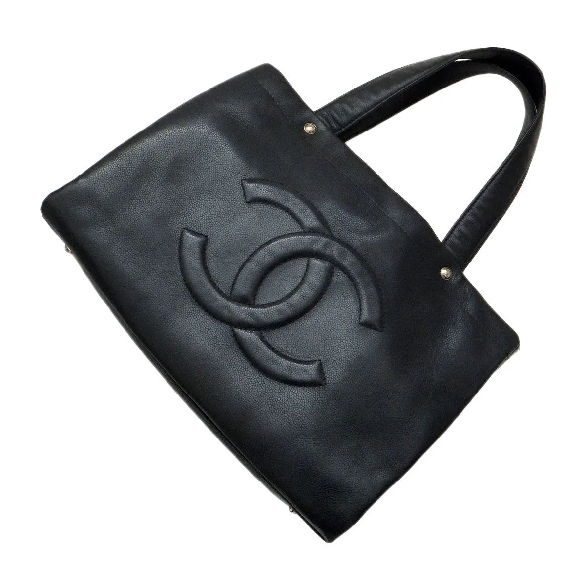 Authentic Chanel Caviar Black Jumbo GST Shopper Tote
