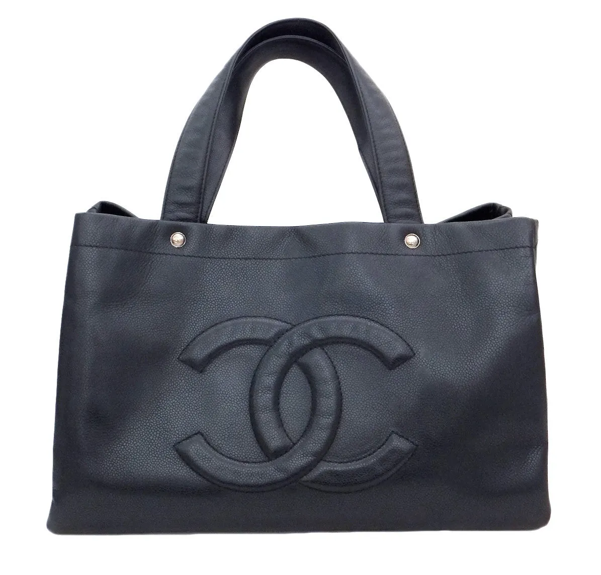 Authentic Chanel Caviar Black Jumbo GST Shopper Tote