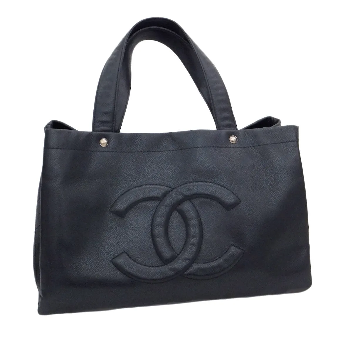 Authentic Chanel Caviar Black Jumbo GST Shopper Tote