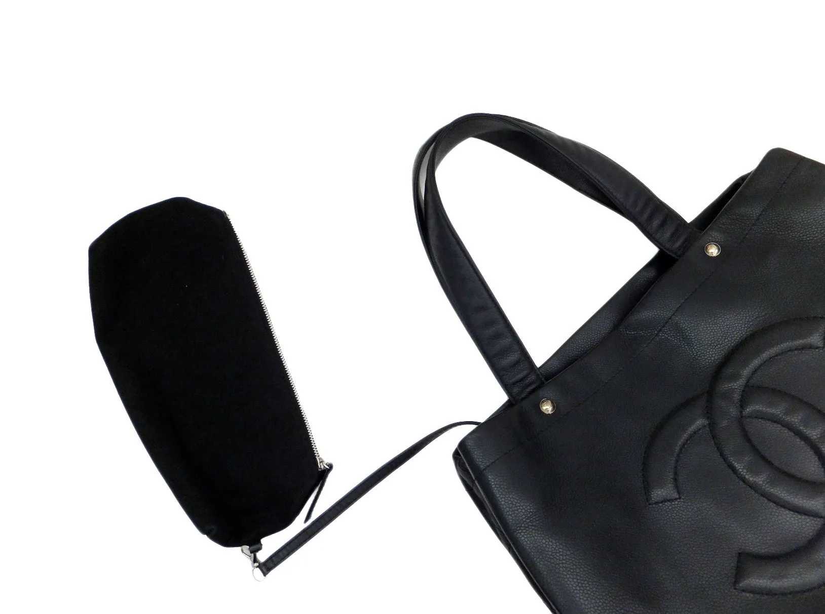 Authentic Chanel Caviar Black Jumbo GST Shopper Tote