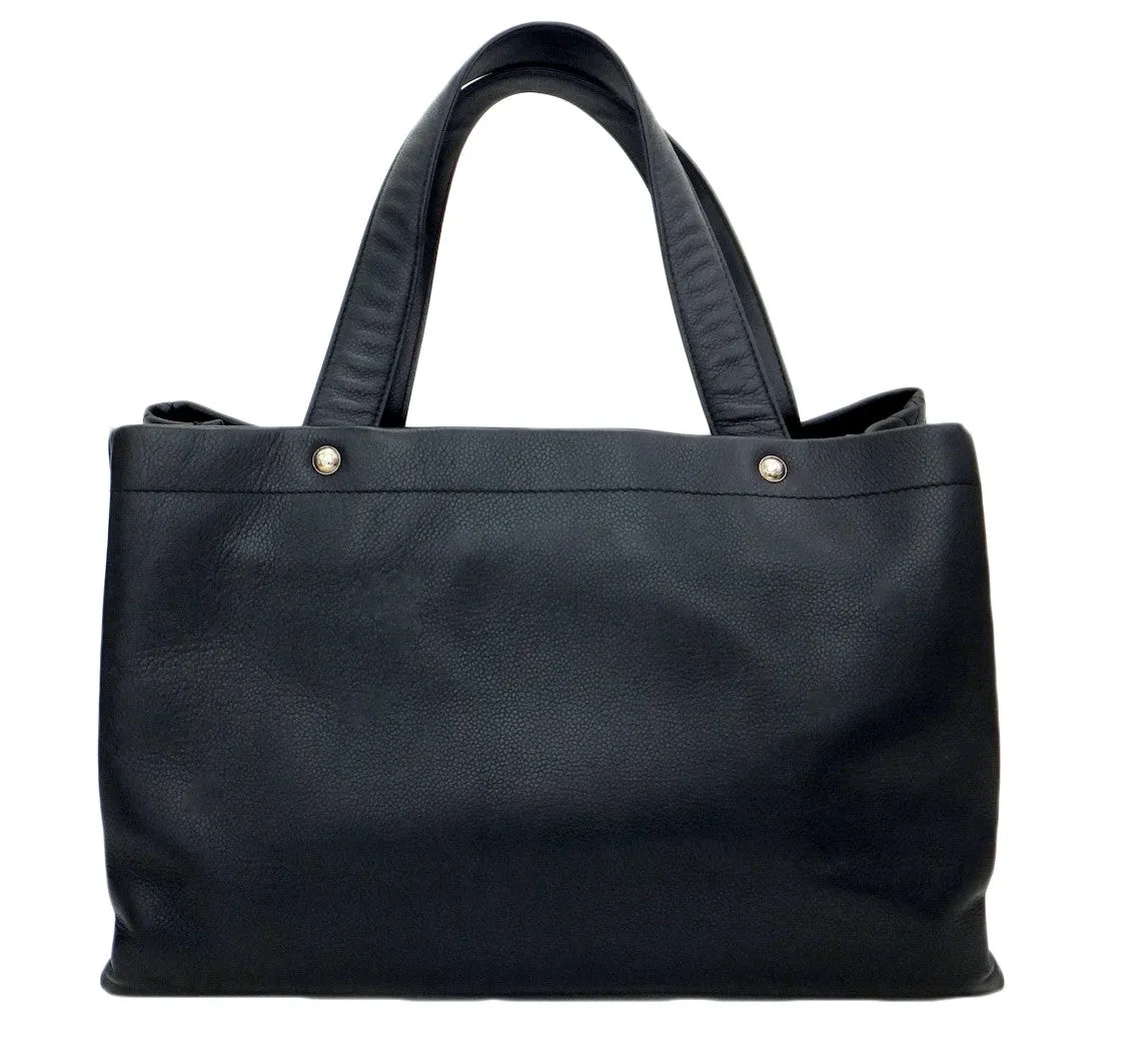 Authentic Chanel Caviar Black Jumbo GST Shopper Tote