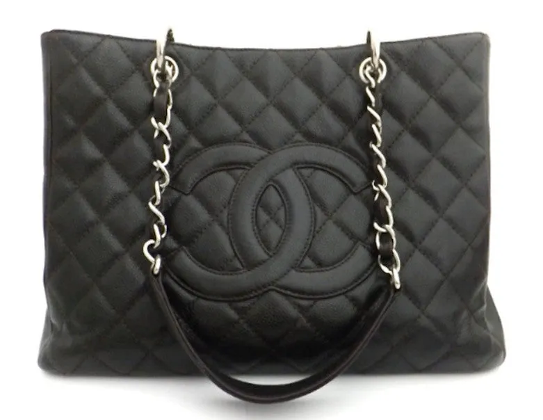 Authentic Chanel Caviar Dark Brown Grand Shopper Tote (GST)