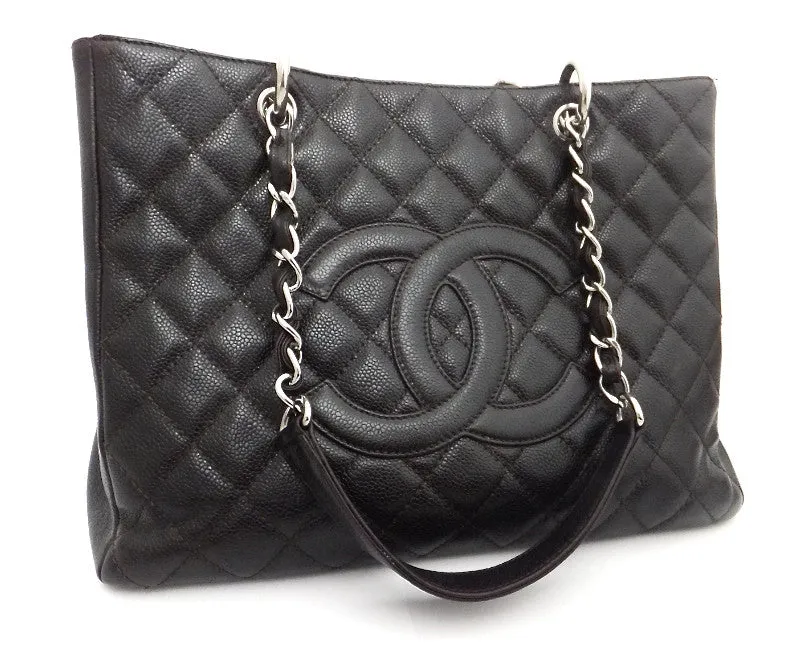Authentic Chanel Caviar Dark Brown Grand Shopper Tote (GST)